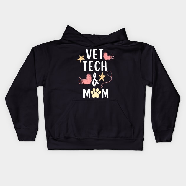 Veterinary technician Vet tech & Mom Kids Hoodie by  WebWearables